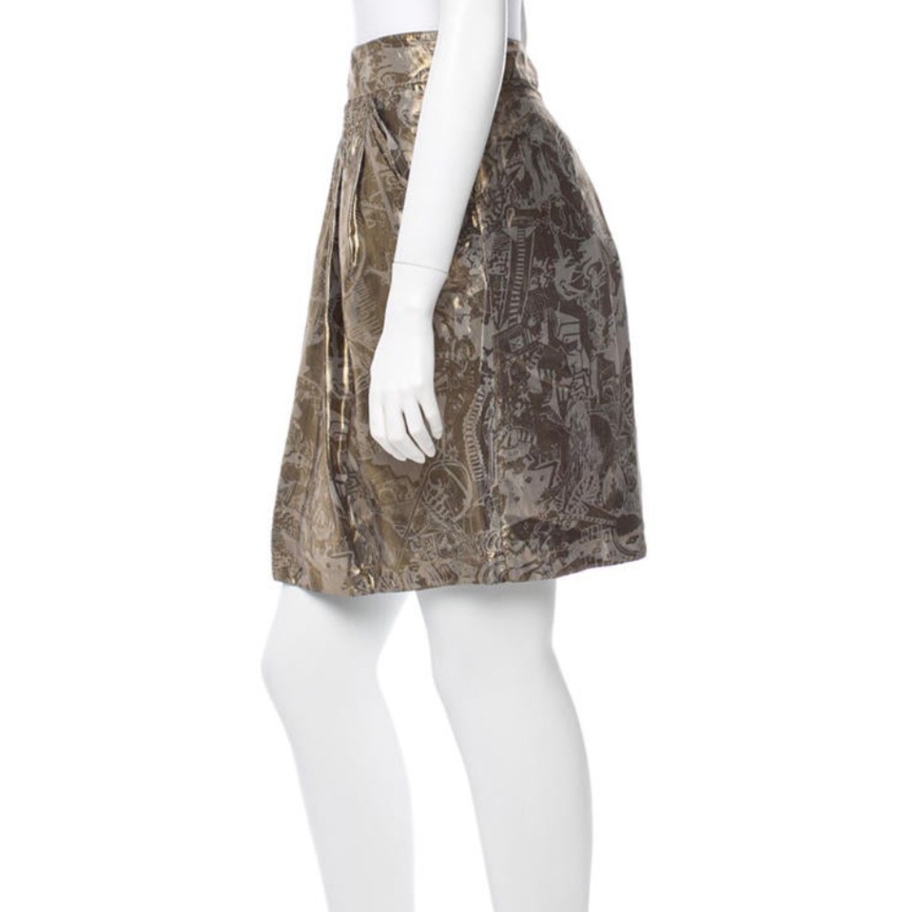 See By Chloe Gold Metallic Mini Skirt - Picture 3 of 4